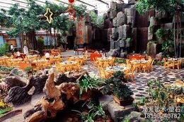 生態餐廳塑石假山造景